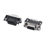 DB9 Female  Right Angle Connector – 9 Pin PCB Mount with Internal Thredding