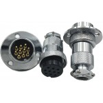 10 PIN GX25 Panel Mounting Connector with flange(Male + Female)