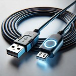 USB2.0 Female A to Male A circle light with extension cable 60cm