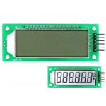 LCD Module 2.4 inch 6-Digit 7 Segment LCD Display Module HT1621 LCD Driver IC with Decimal Point White Backlight