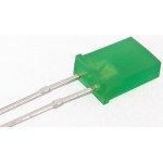 5mm Rectangle Green LED 2Pin Through Hole Flat Top LED Green Diffused LED