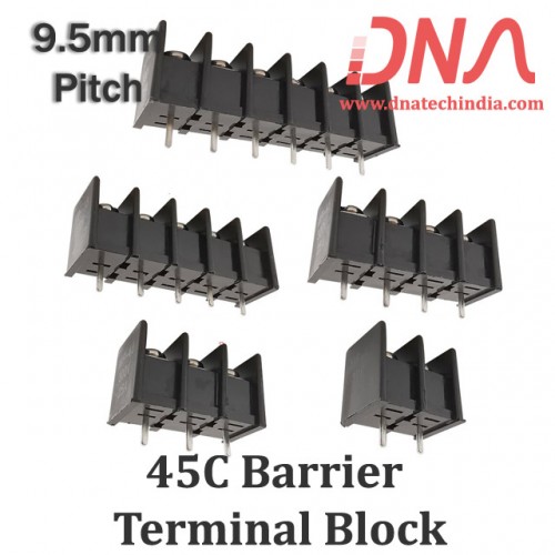 Buy online 9.5mm 6 Pin Straight Barrier Terminal Block (45C Series) in  India from DNA Solutions