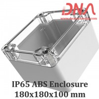 ABS 180x180x100 mm IP65 Enclosure with Transparent Top